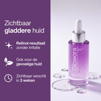 Bakuchiol Peptide Serum flesje met voordelen: retinol-alternatief, ook voor gevoelige huid